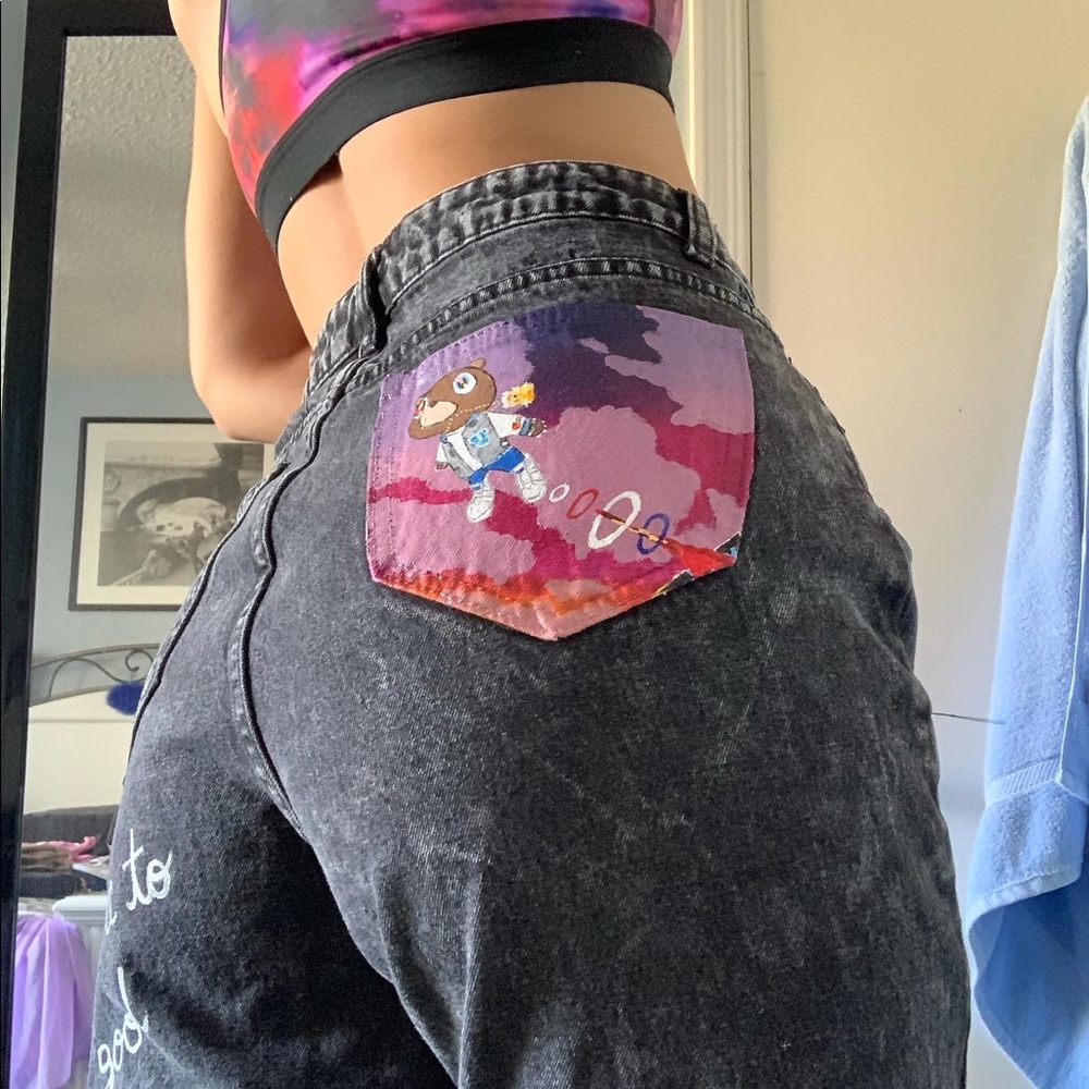 Kanye West graduation album painted pants